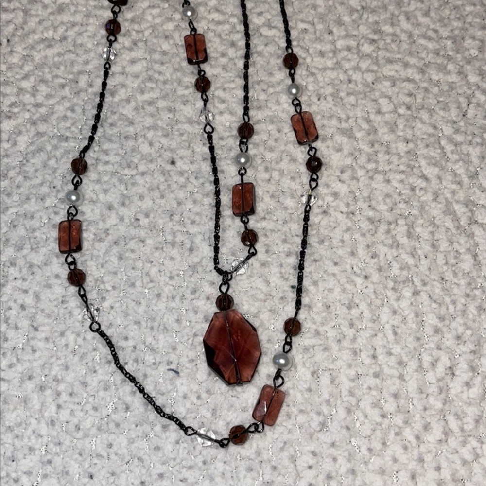 2 Strand Purple necklace